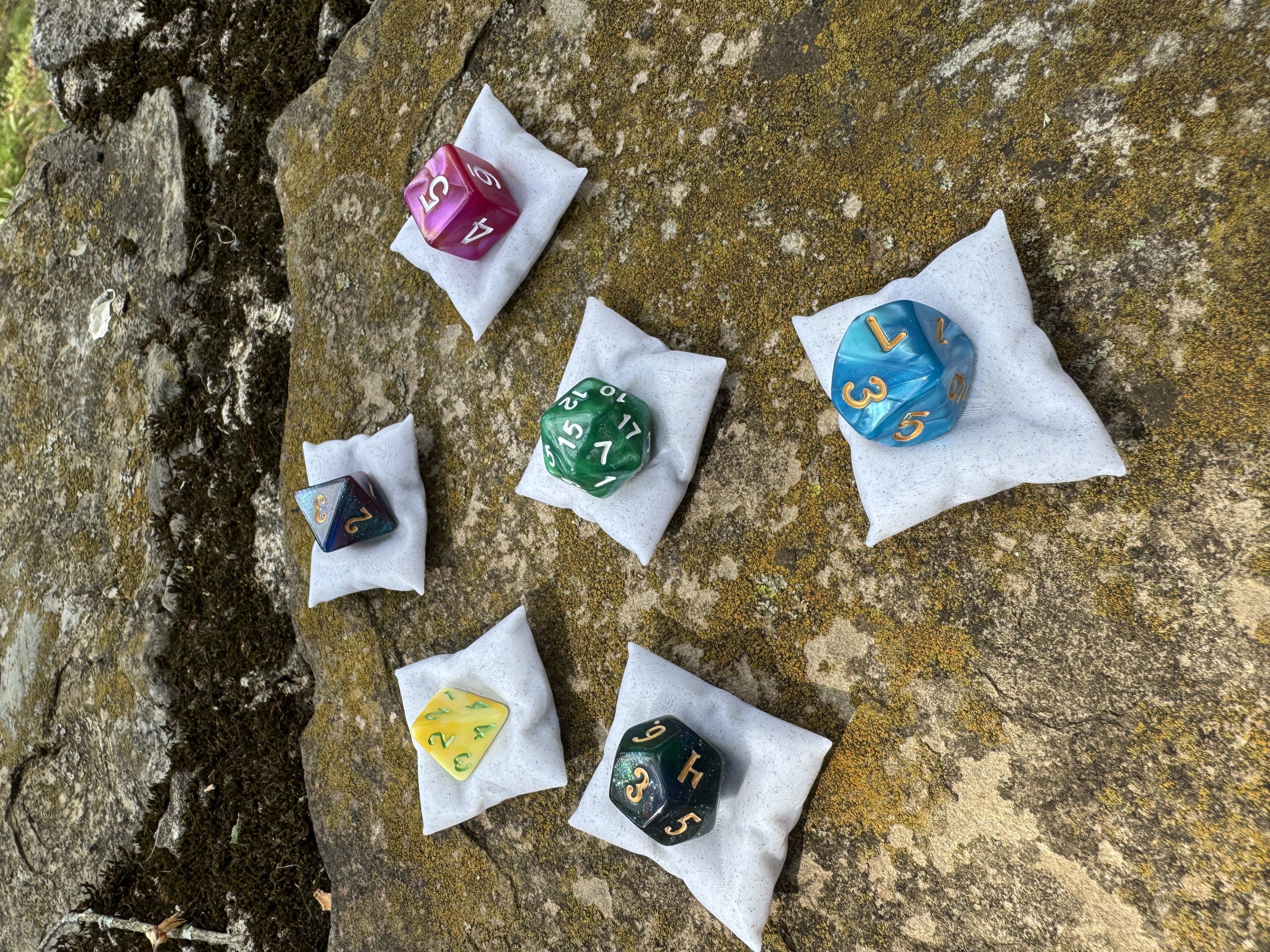 Cushion Dice Display (Full set of Seven)