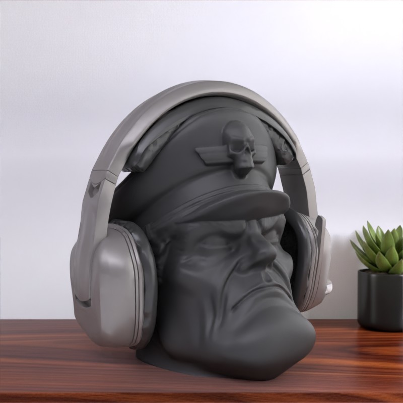 M. Bison Headphone Stand – Street Fighter Inspired Desk Organizer | Gamer Gift | Collectible Display Stand