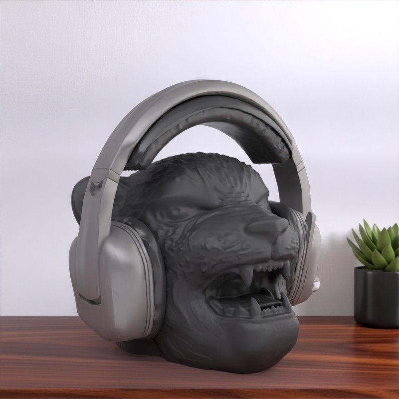 King Headphone Stand | Tekken Inspired Bust for Gamers