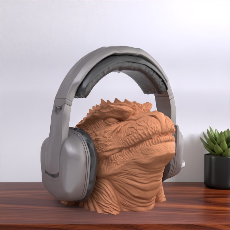 Godzilla Inspired Headphone Stand — Monster Desk Display
