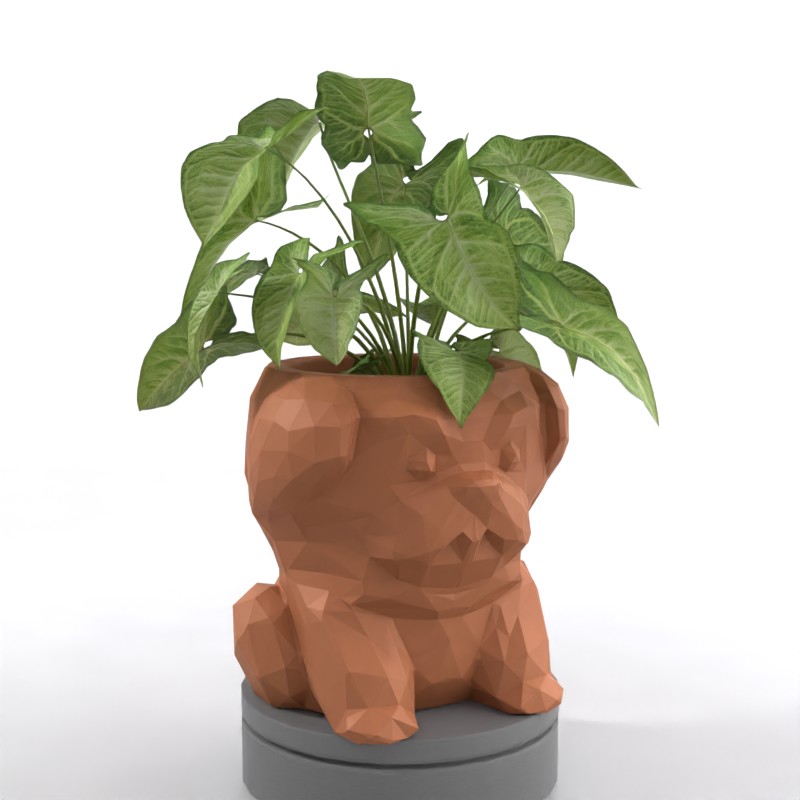 Geometric Shih tzu dog Design - Whimsical Succulent Planter, Pot, Pen, Cup or Candy Bowl