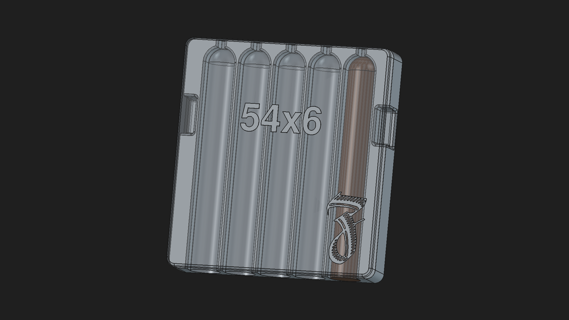 54x6 - 5 slot parejo cigar mold