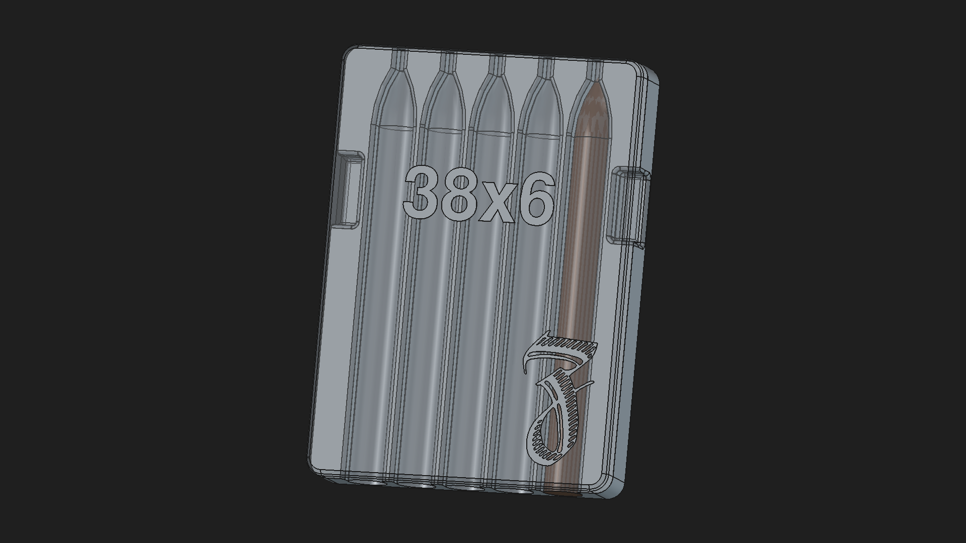38x6 - 5 slot torpedo cigar mold