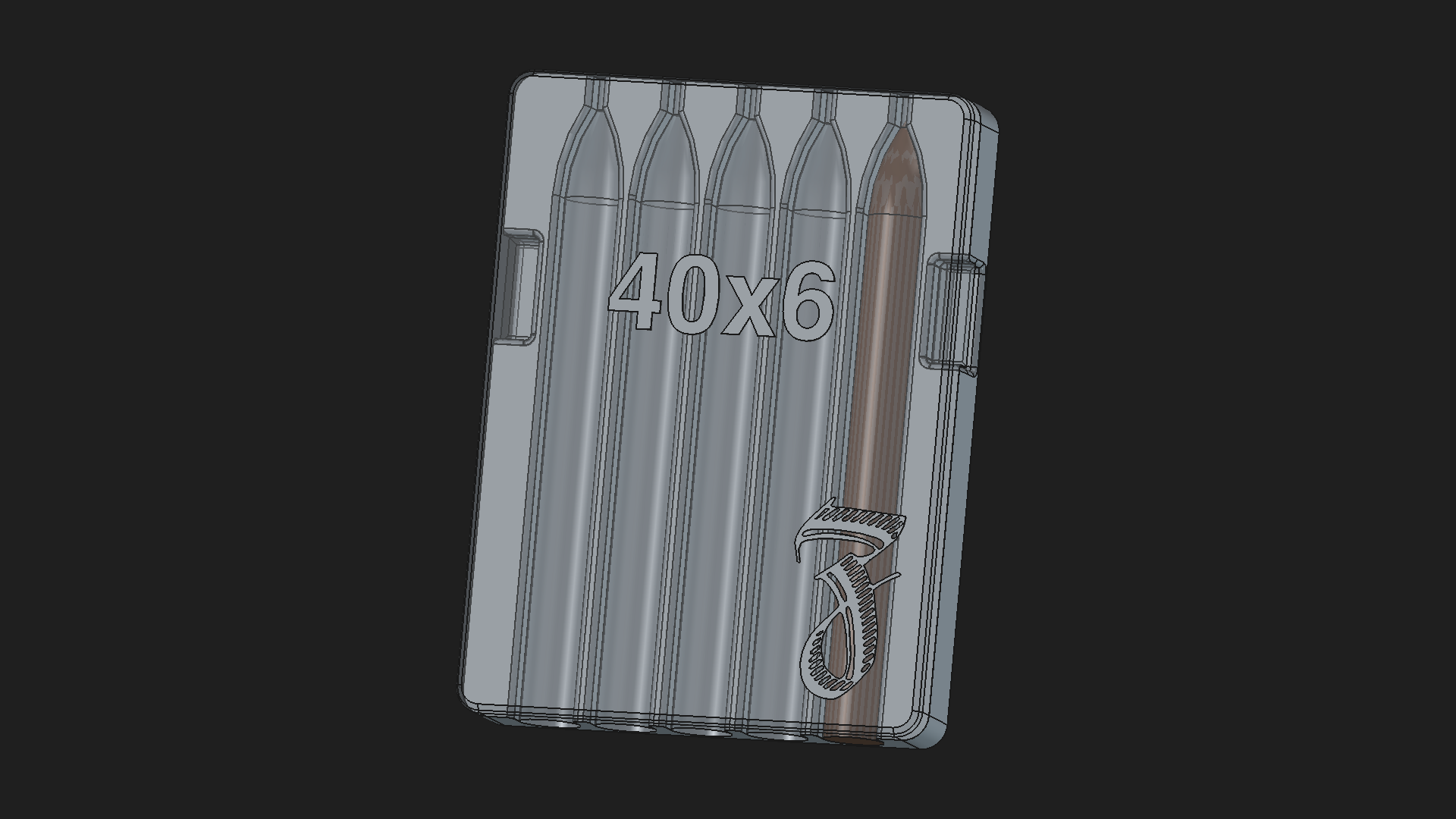 40x6 - 5 slot torpedo cigar mold