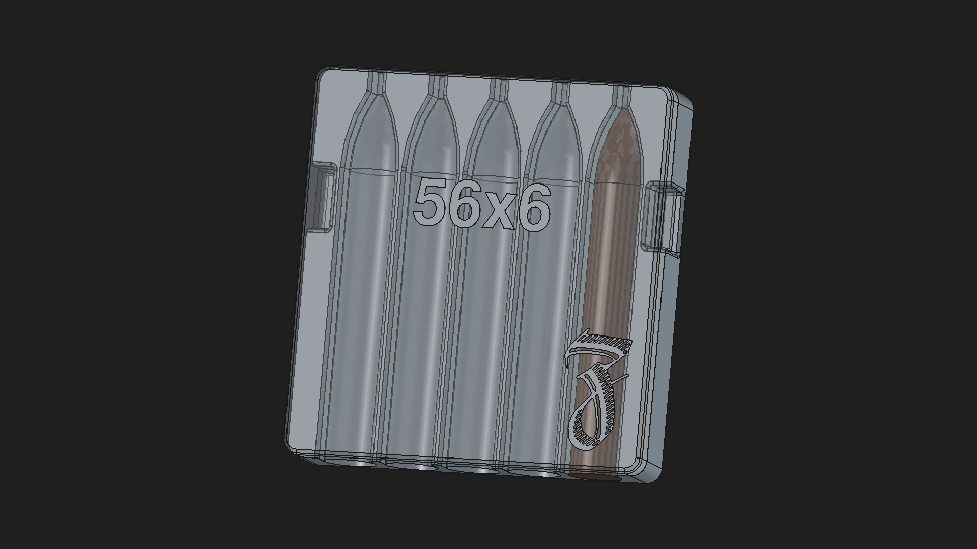 56x6 - 5 slot torpedo cigar mold