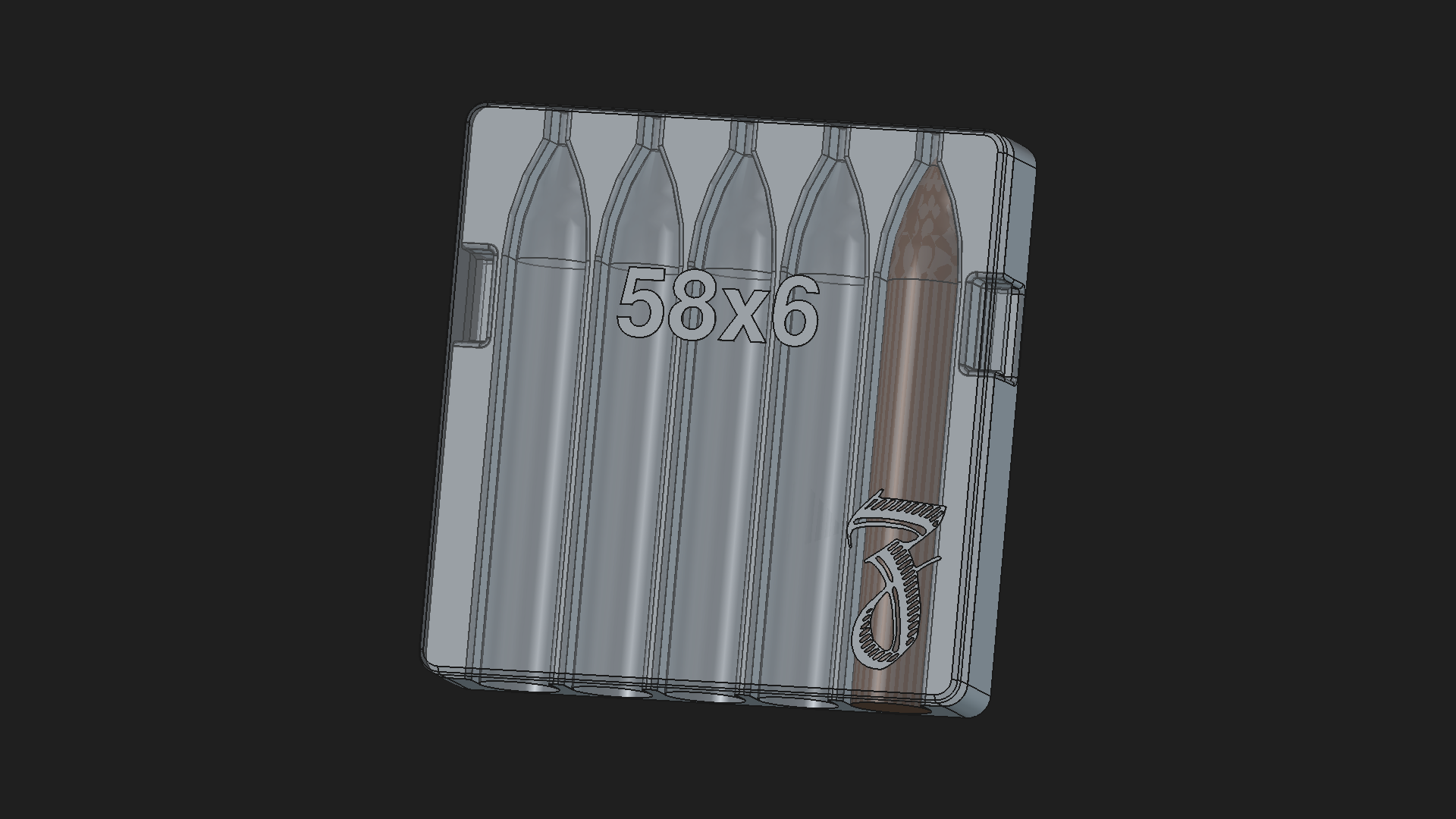 58x6 - 5 slot torpedo cigar mold
