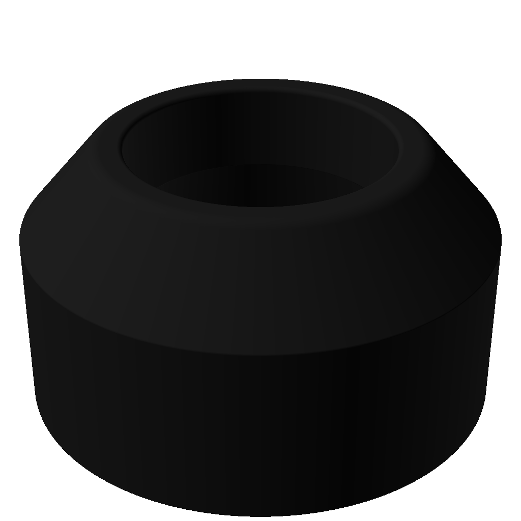 1.5" Schedule 40 PVC Didgeridoo Mouthpiece - Black