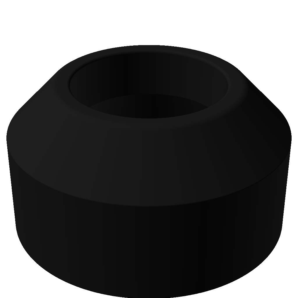 50mm PVC Pipe Didgeridoo Mouthpiece - Black