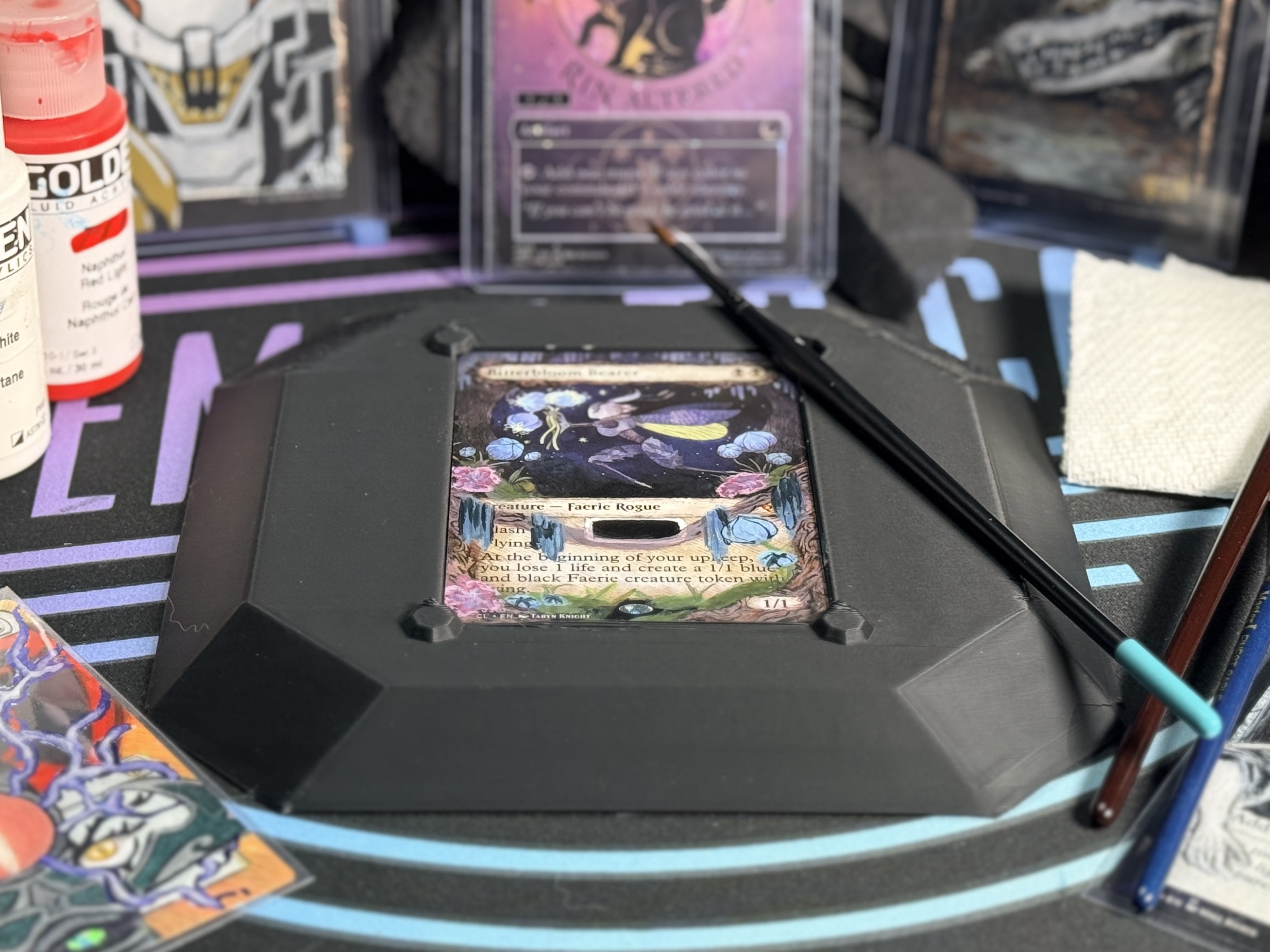 Quick Swap Canvas Board for Altering MTG Art