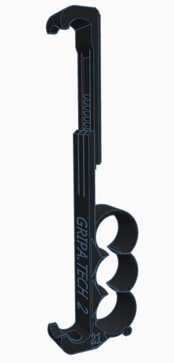 GT2-H21-T080 Phone Grip Size 21 (Black) with top for large phone