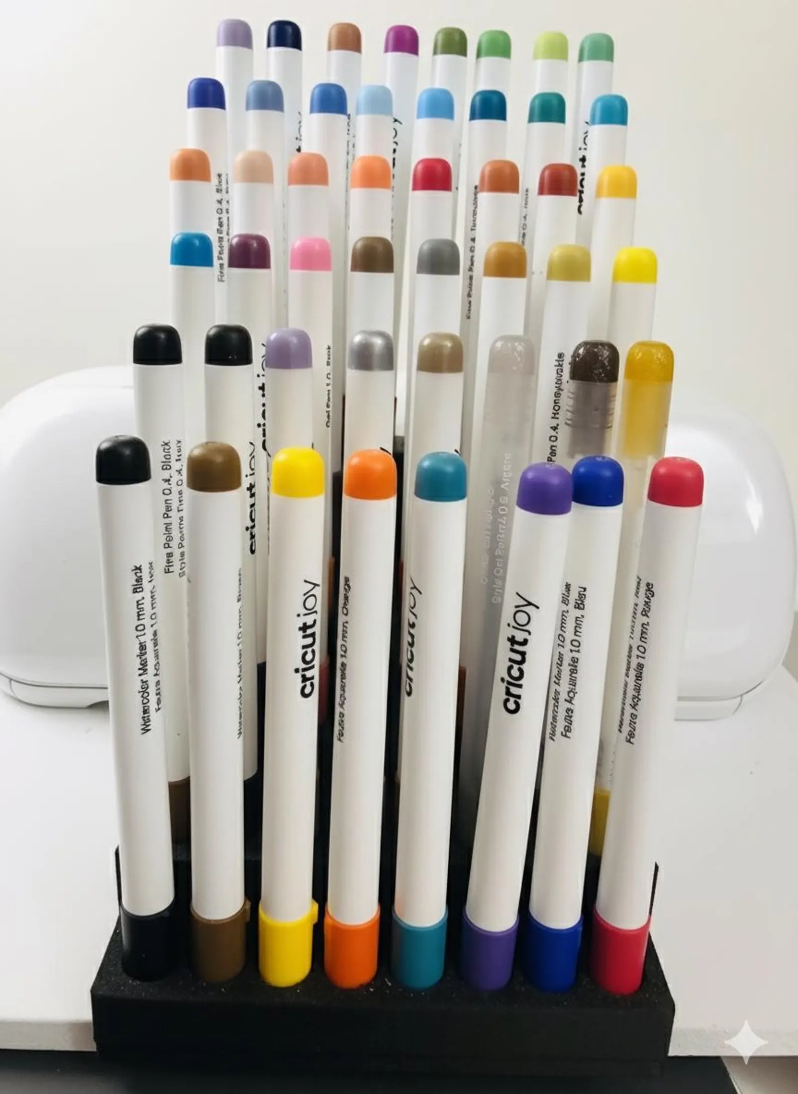 Tiered Marker Organizer for Cricut Joy & Xtra | No-Dry Pen Storage Holder | Holds 48 Pens | Craft Desk Accessory | 3D Printed Gift