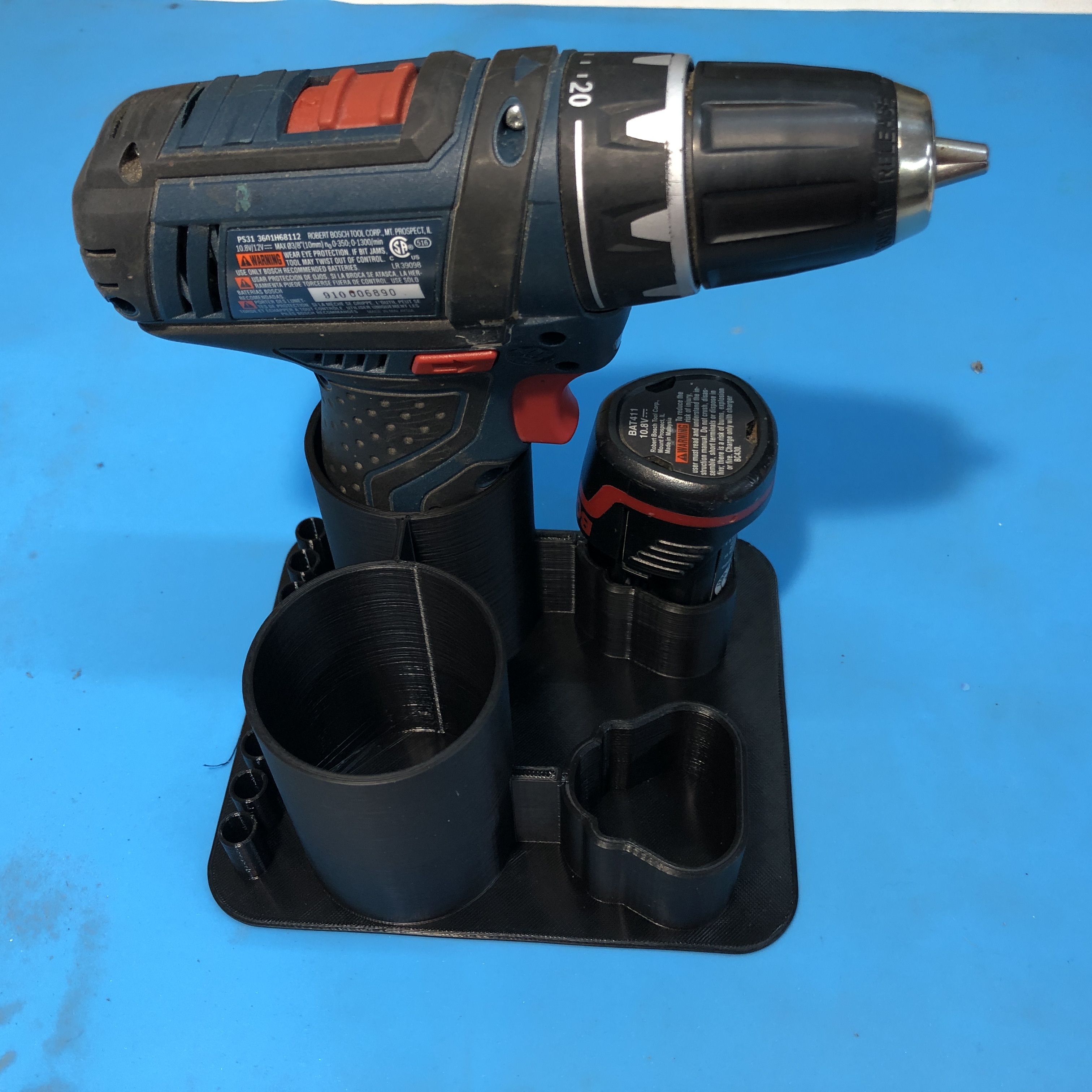 Bosch 12 volt drill driver stand black for 2 tools