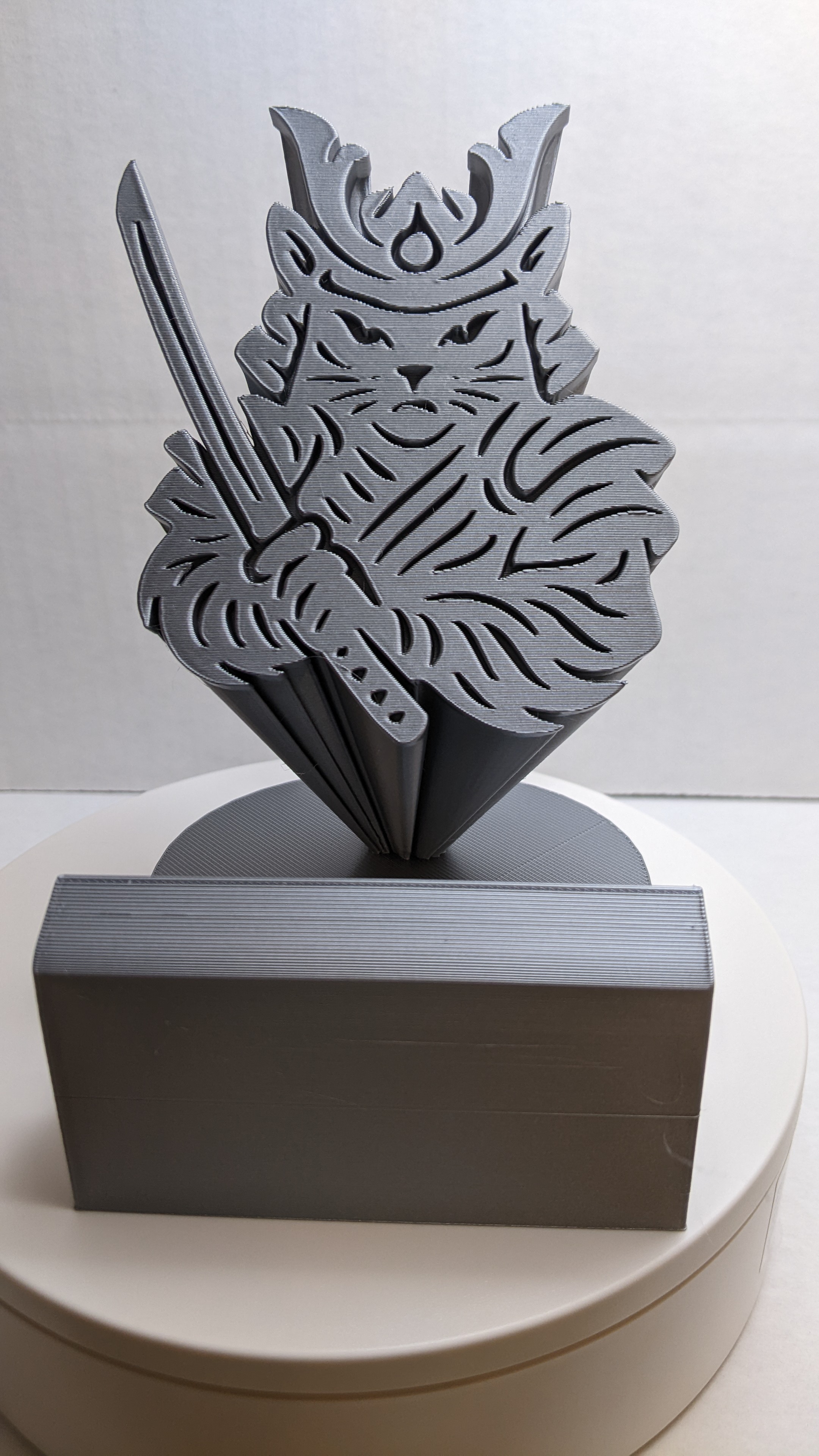Matte Muted Red Samuari Cat