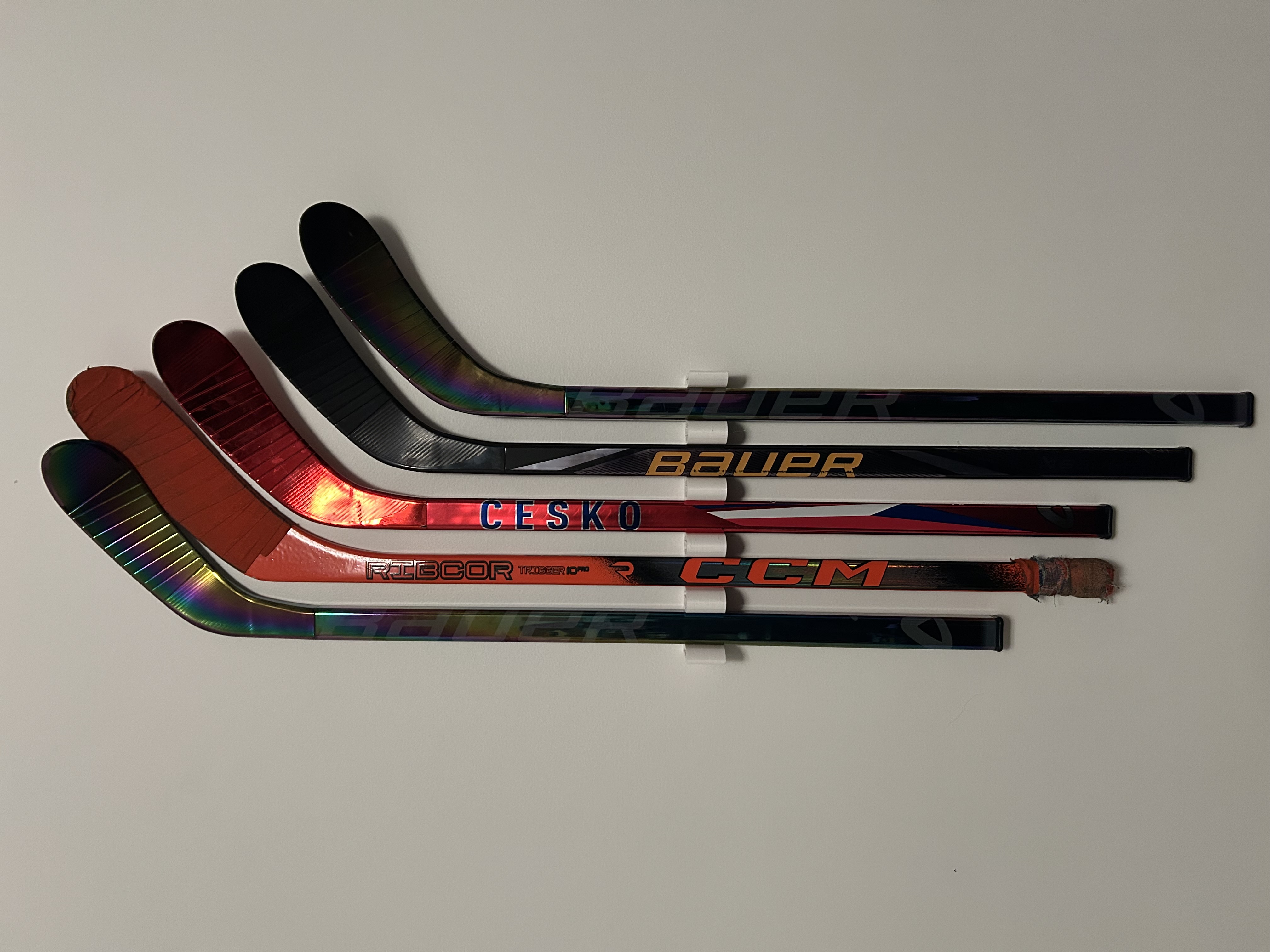 Side Hockey Sticks wall-mounted Holder, 5 Sticks on the Side 