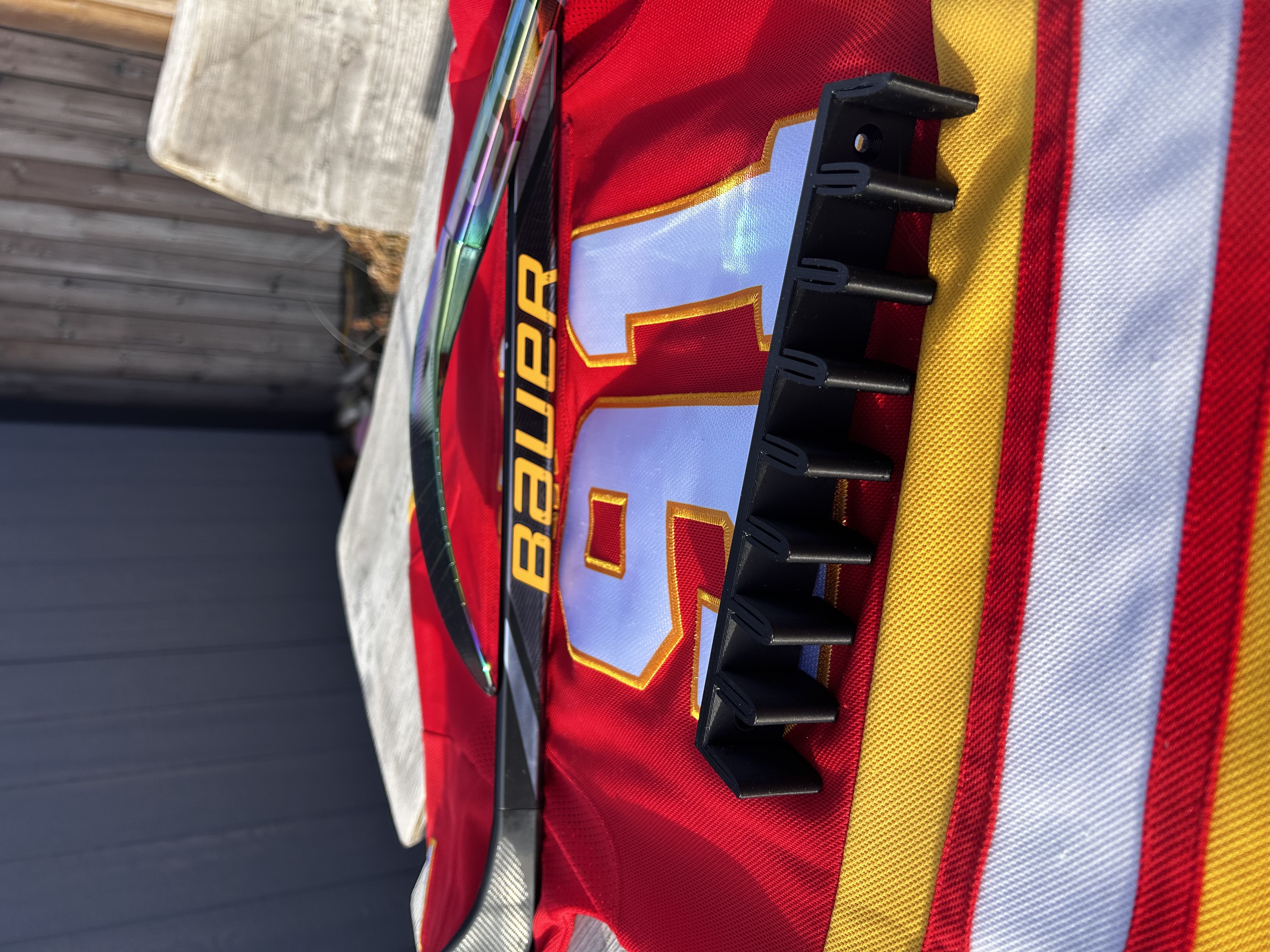 8-Slot Mini Hockey Stick Rack – Wall-Mount Holder for Bauer Mystery Minis 🏒
