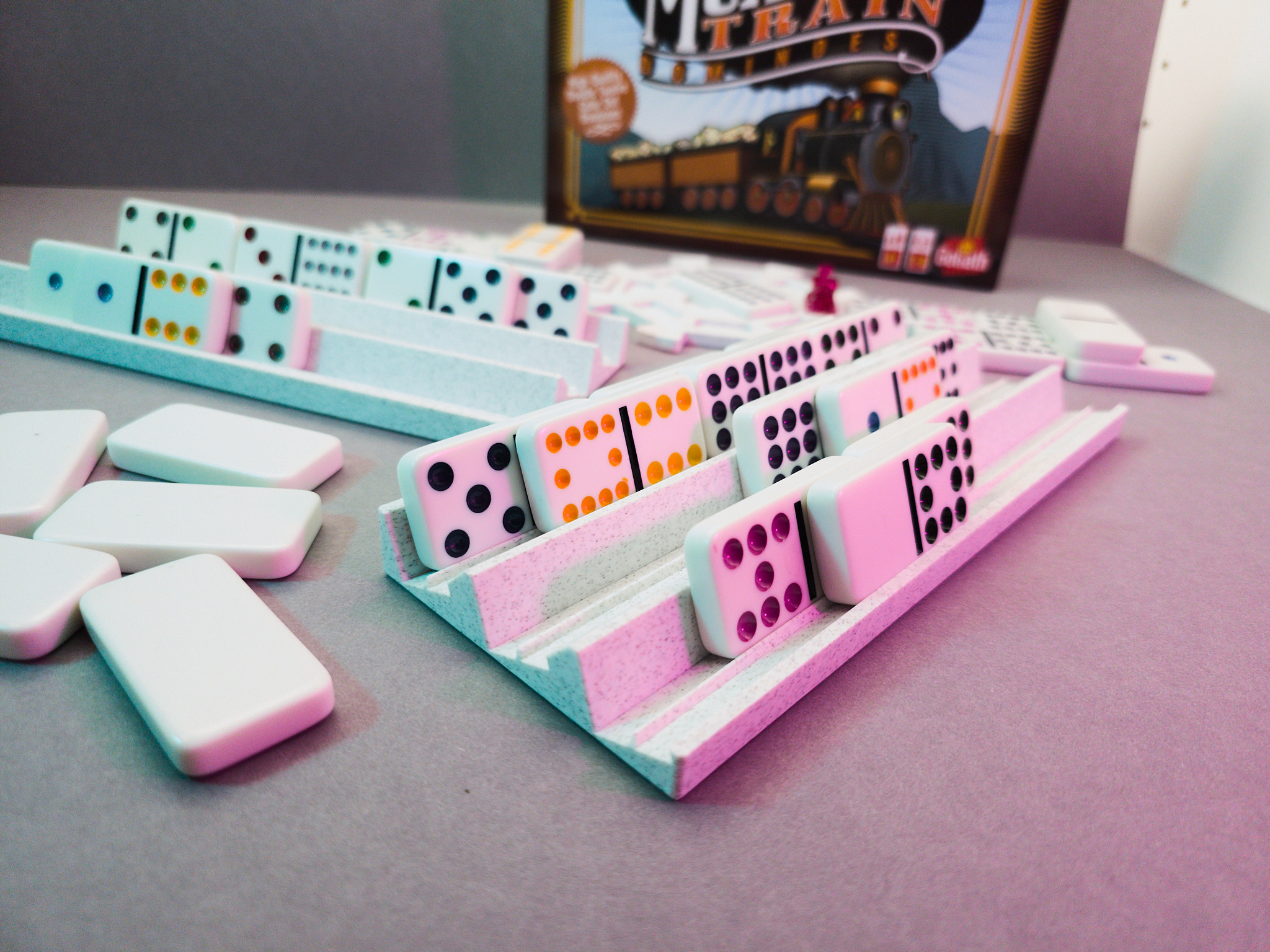 Dominoes Stand for Mexican Train