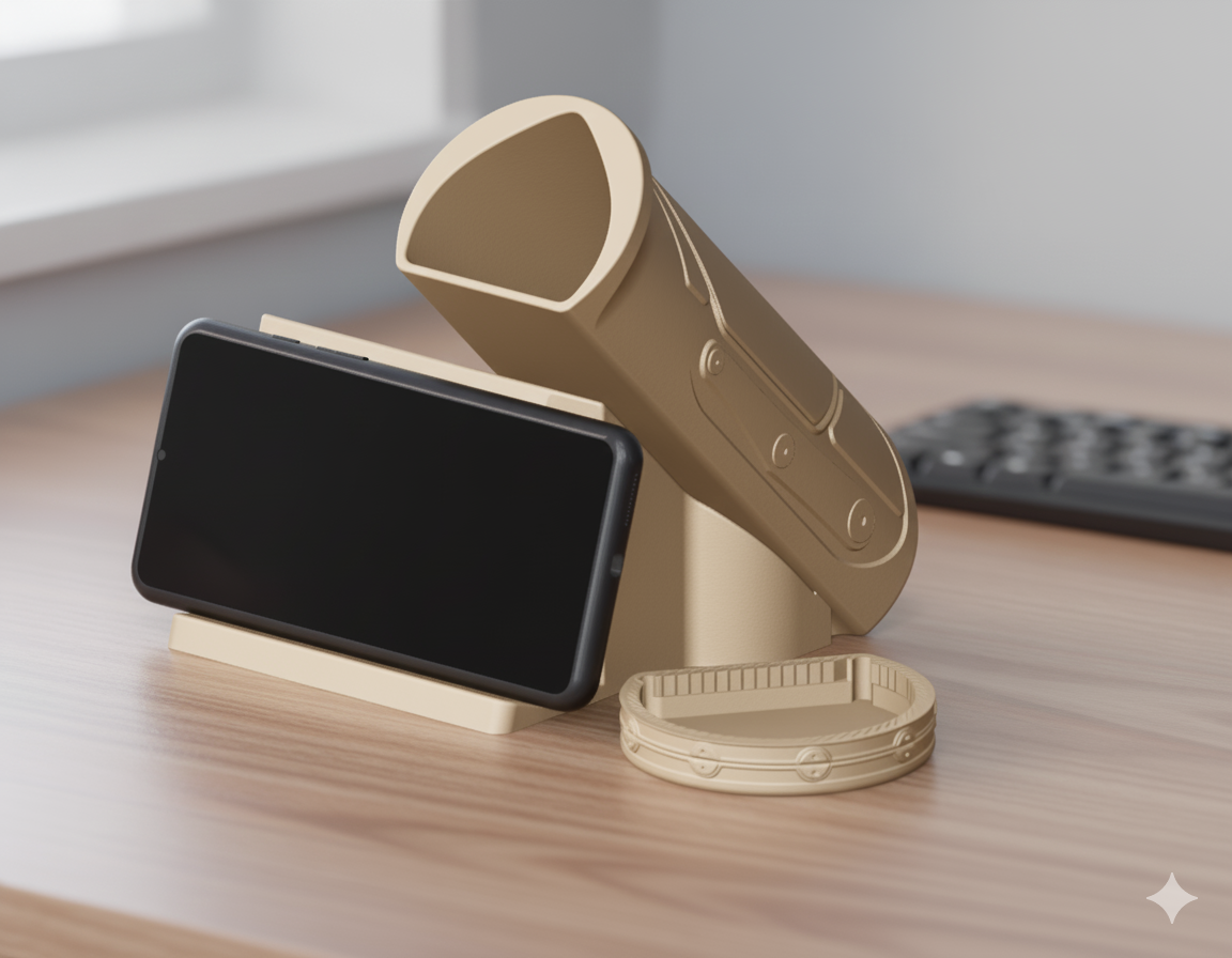 3-in-1 Desk Organizer – Portable Pen Holder & Phone Stand