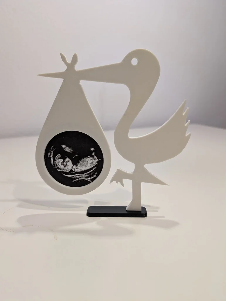 Frame for an ultrasound photo - Stork with foot