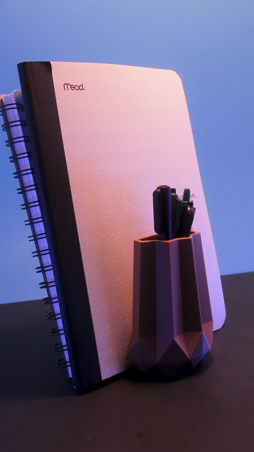 Notebook Holder w Pencil Cup