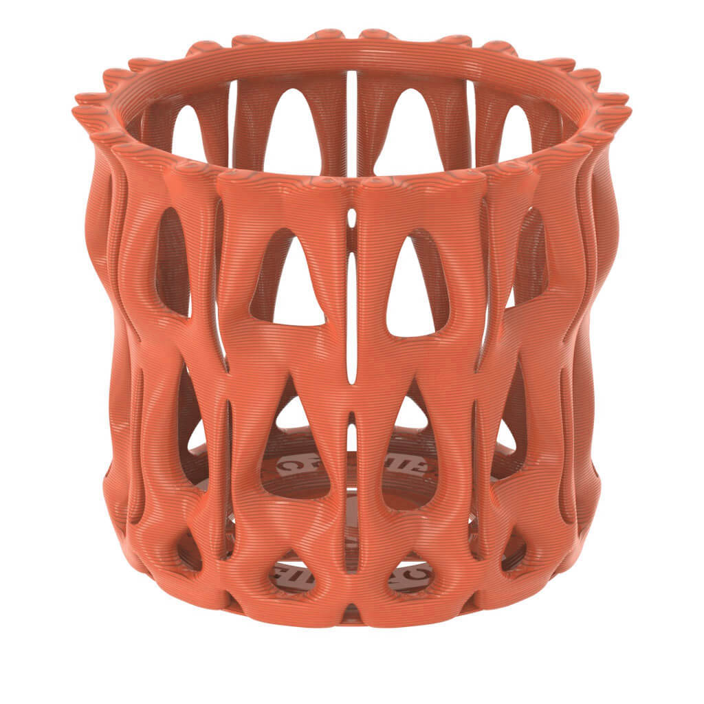 Serenity Orchid Flower Vase - PLA Matte Muted Red