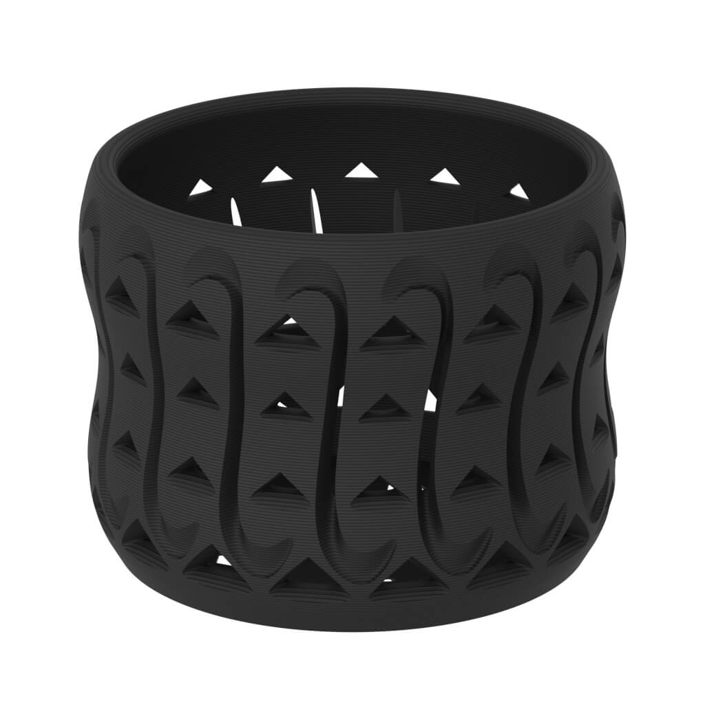 Sunrise Orchid Flower Vase - PLA Matte Black