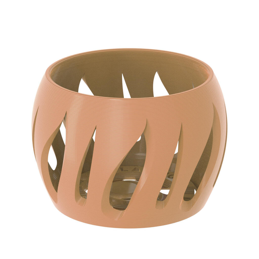 Flame Orchid Flower Vase - PLA Tan