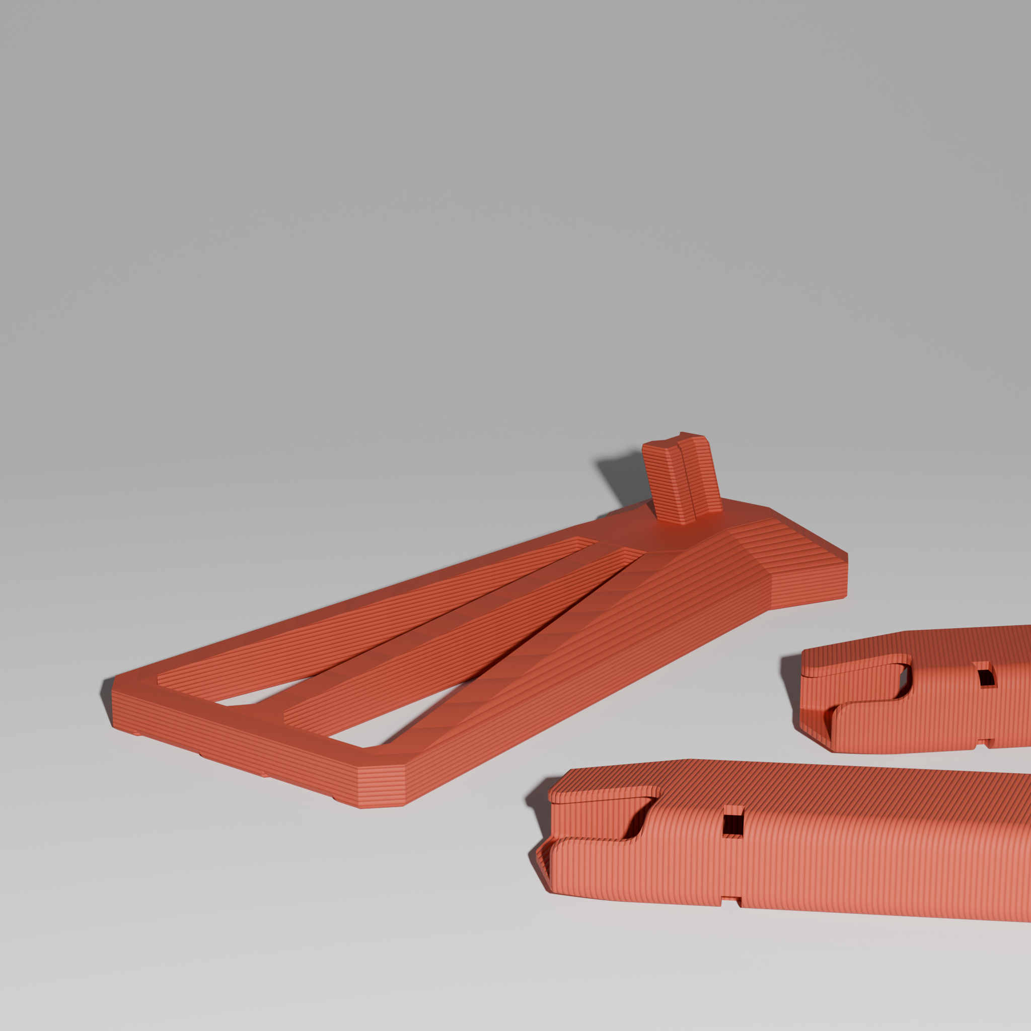 Camarasaurus Pistol Stand Base (PLA Matte Muted Red)