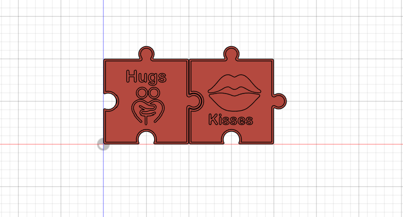 Hugs and Kisses Puzzle Coasters