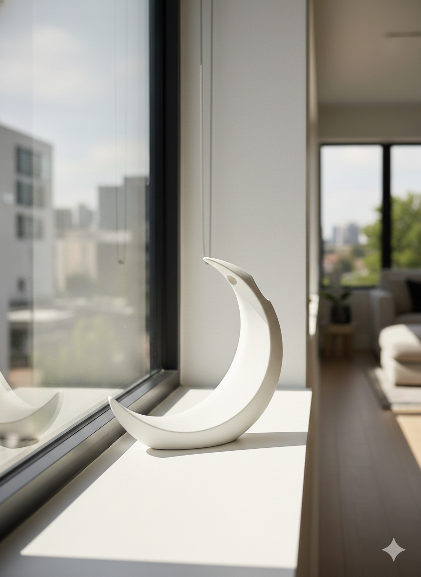 The Crescent Moon Planter | Modern Minimalist 3D Printed Decor