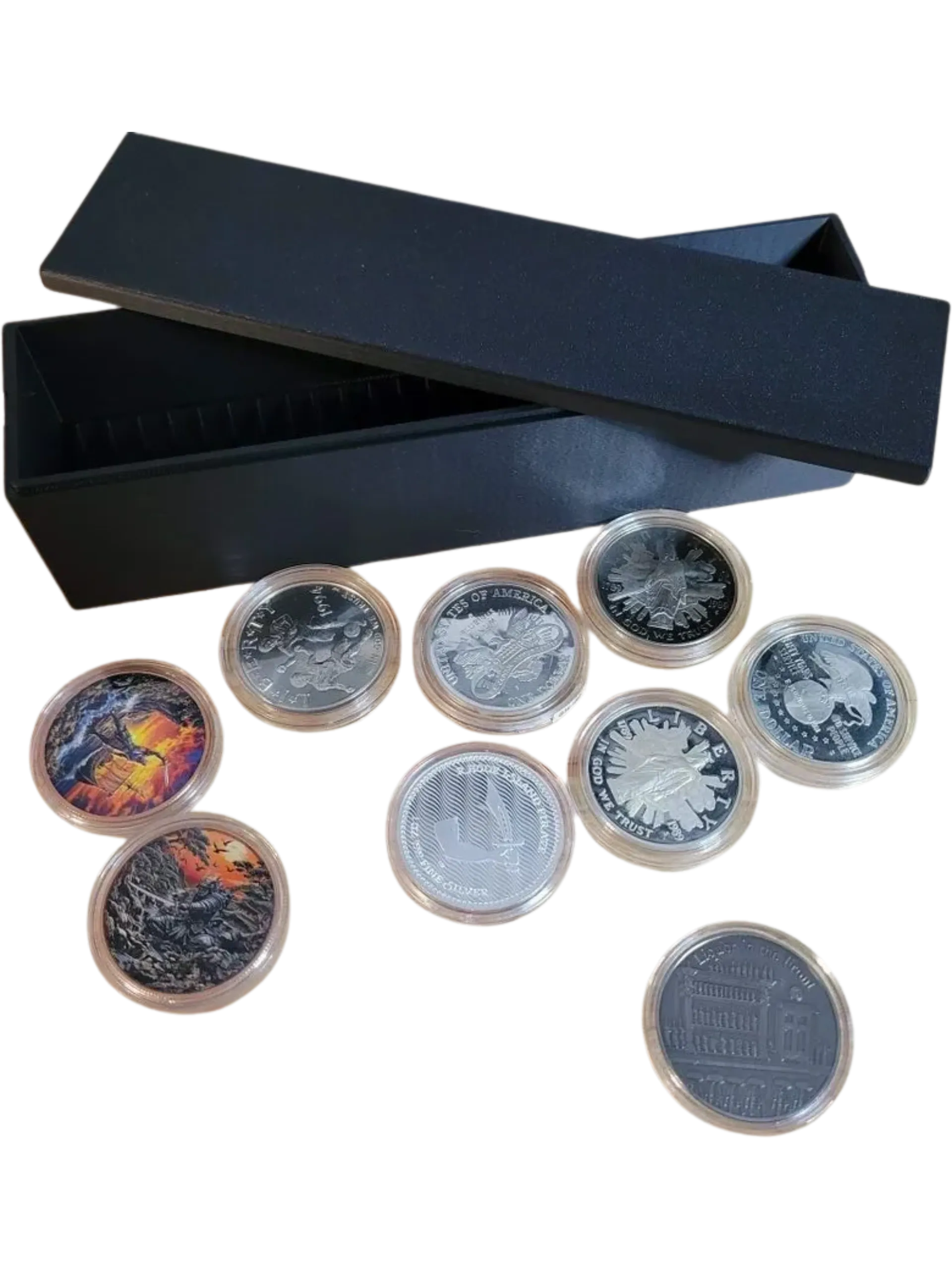 25 Round Capsule Coin Holder