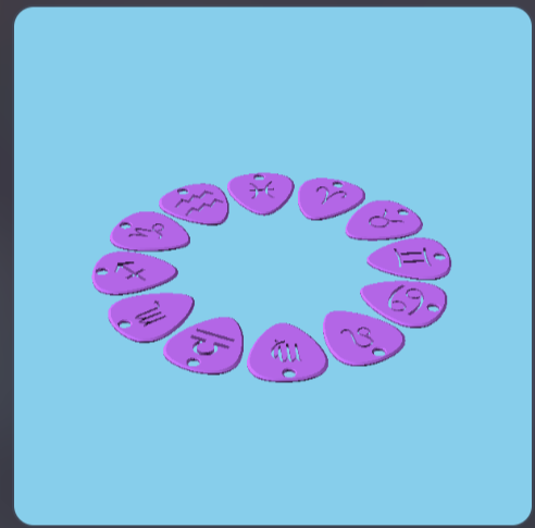 "Guitar picks (🔴) 12 zodiac signs" - Duplicate