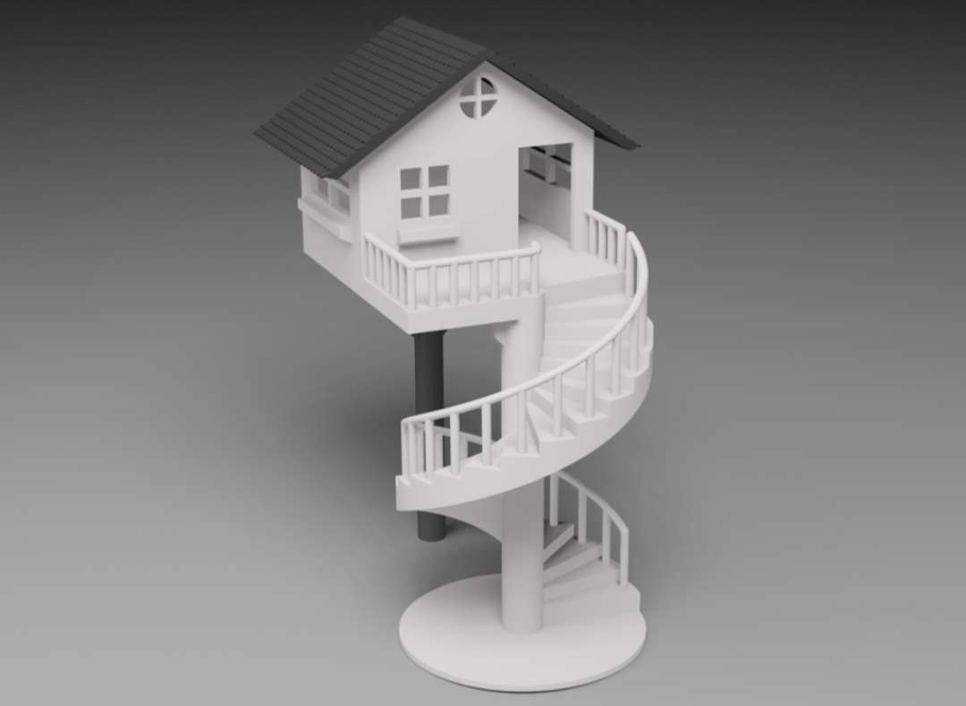 "Mouse color (⚪) (building) or hamster 2 story house" - Duplicate
