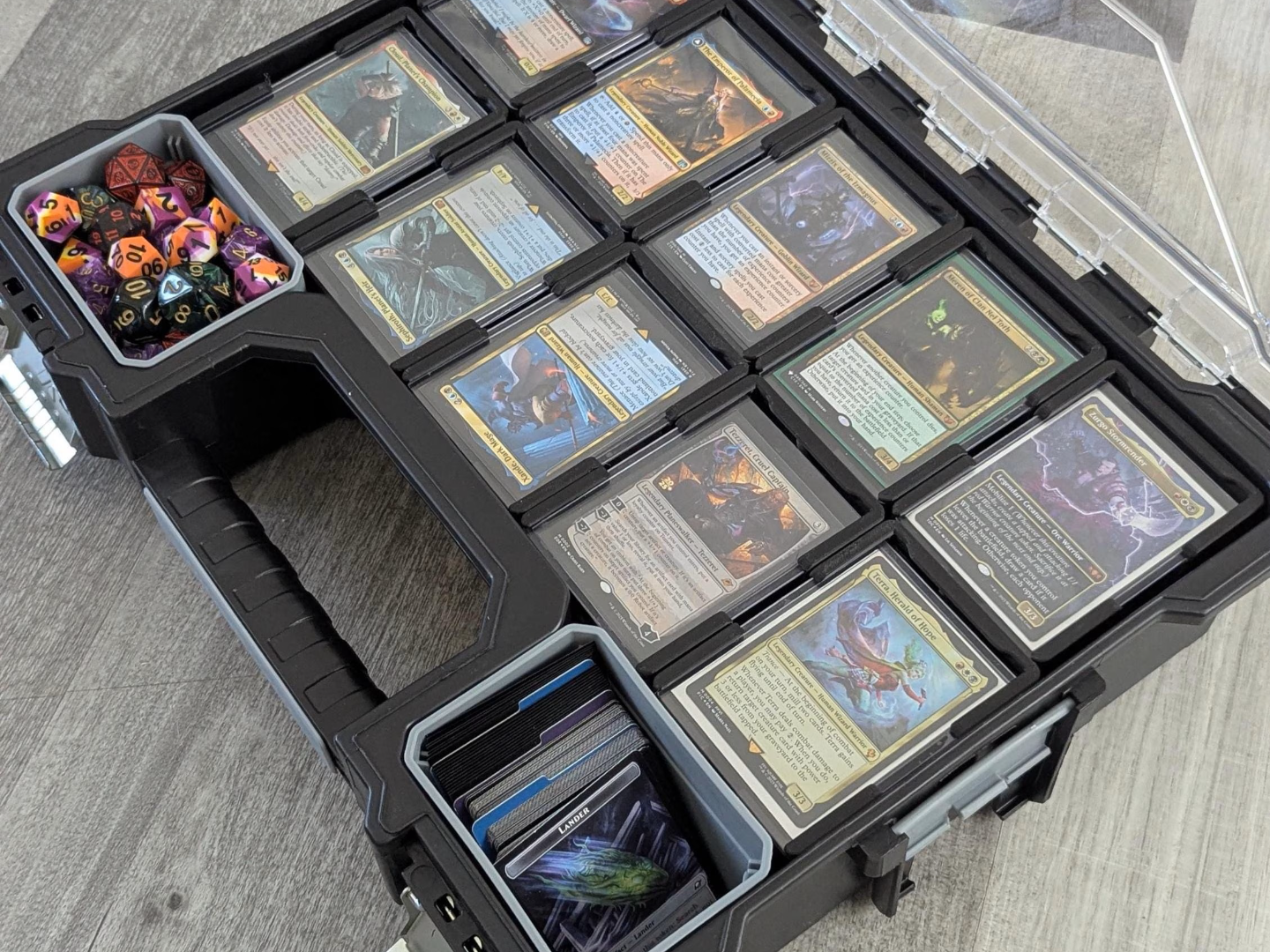 Single Toolbox MTG Commander Box Inserts MTG carry case