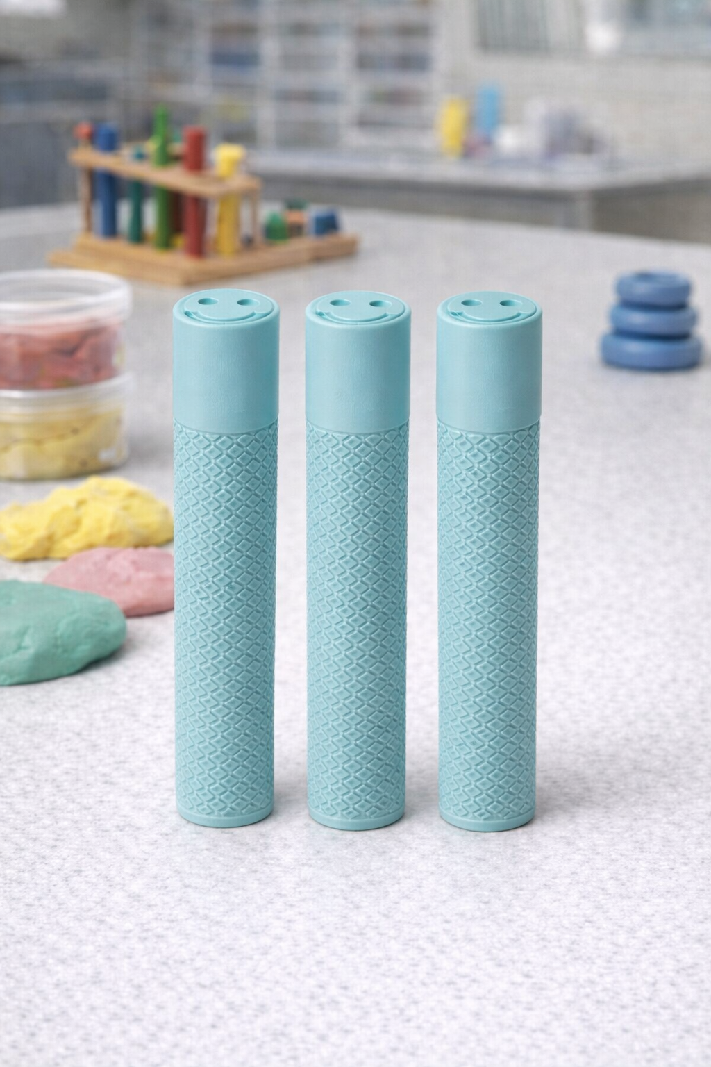 (3-pk) Hand Therapy Putty Stamping Exerciser – Smiley Face