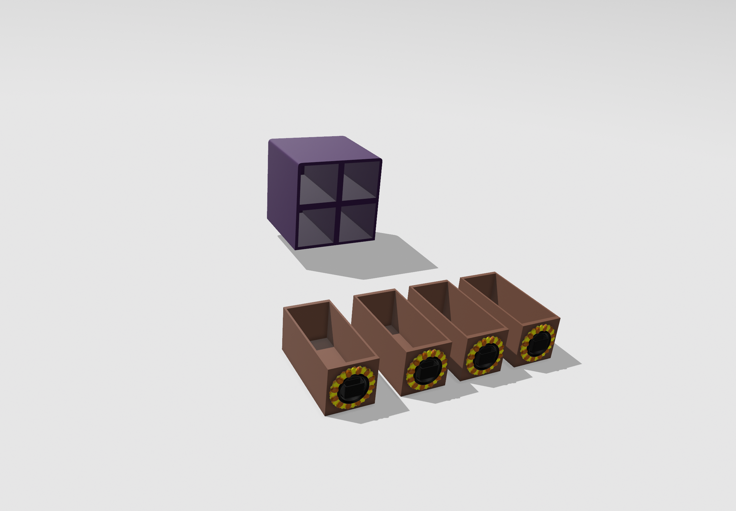 Drawers for storage housing sett 2 of 3