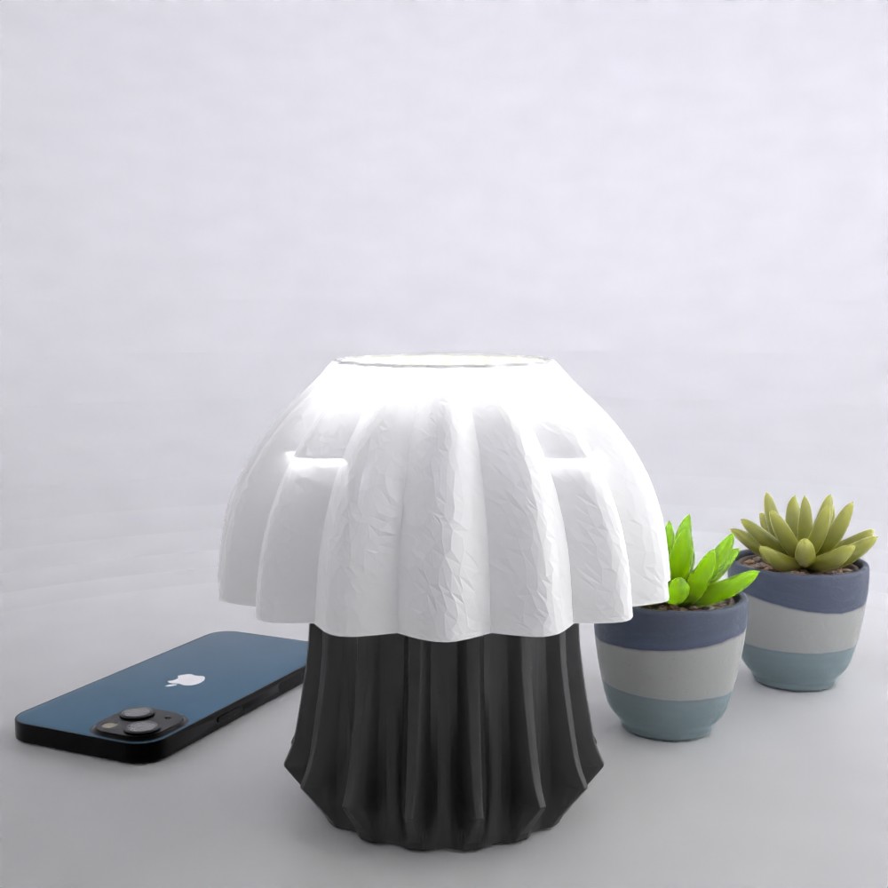 Geometric LED Lamp: Modern Night Light