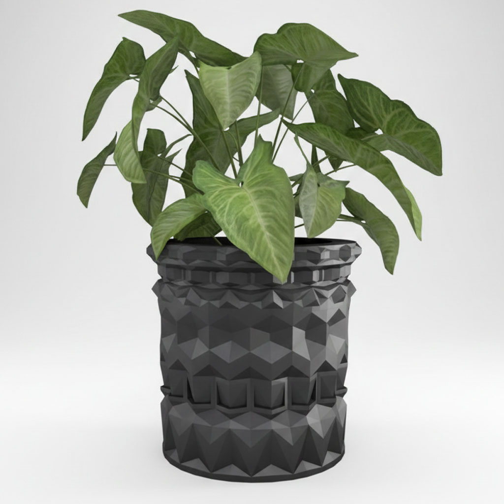 Secret Compartment Planter: Geometric Hidden Jewelry Container 