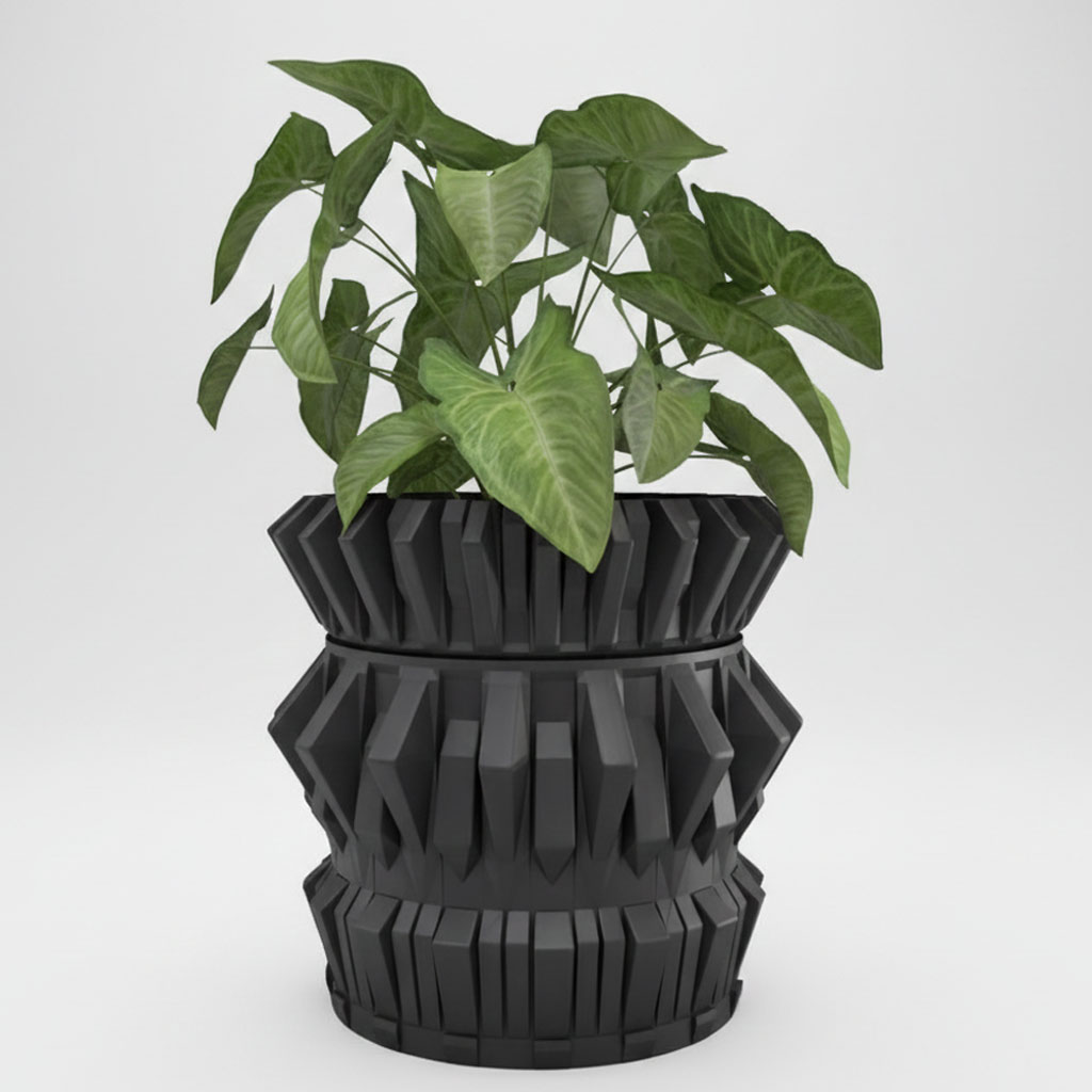 Secret Compartment Planter: Geometric Hidden Jewelry Container 