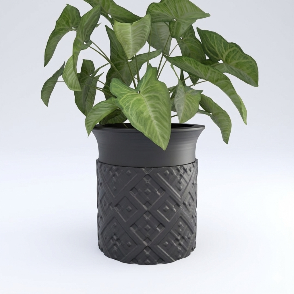Secret Compartment Planter: Geometric Hidden Jewelry Container 