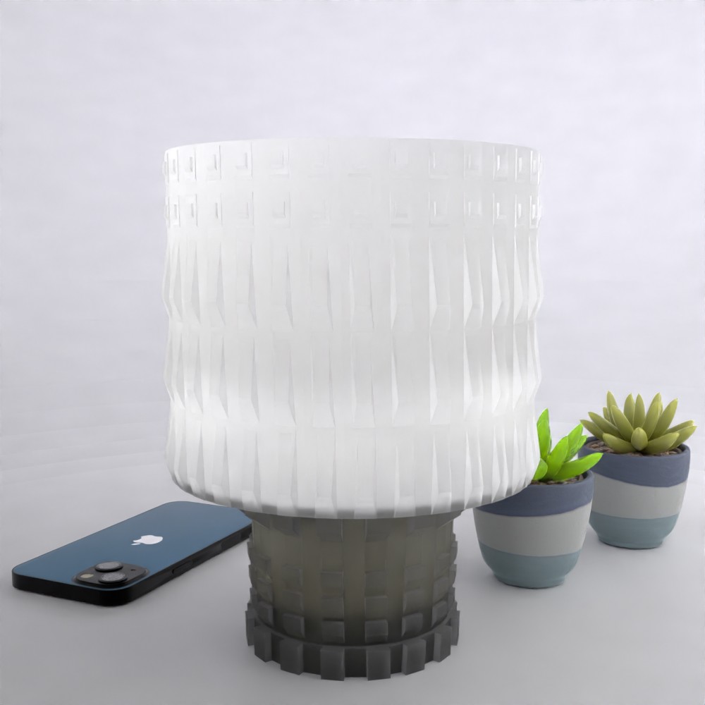 Geometric LED Lamp: Modern Night Light
