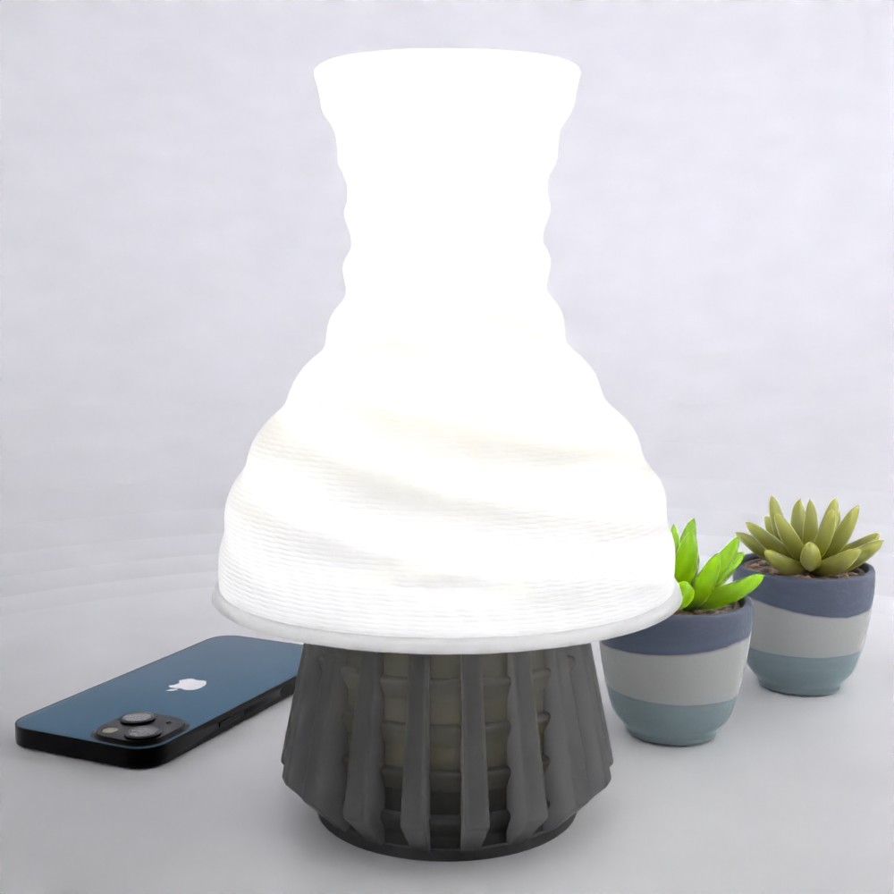 Geometric LED Lamp: Modern Night Light