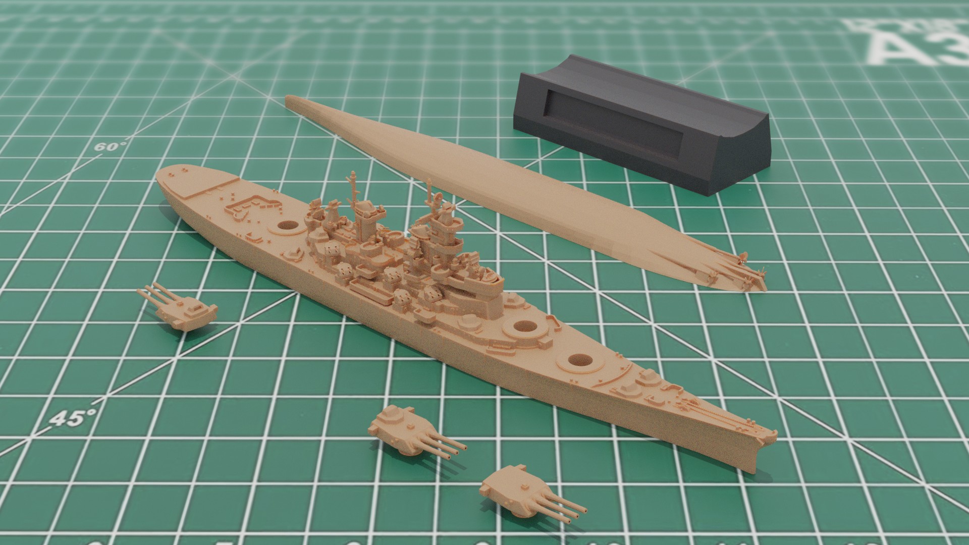 BB-63 USS Missouri Battleship 1:1500