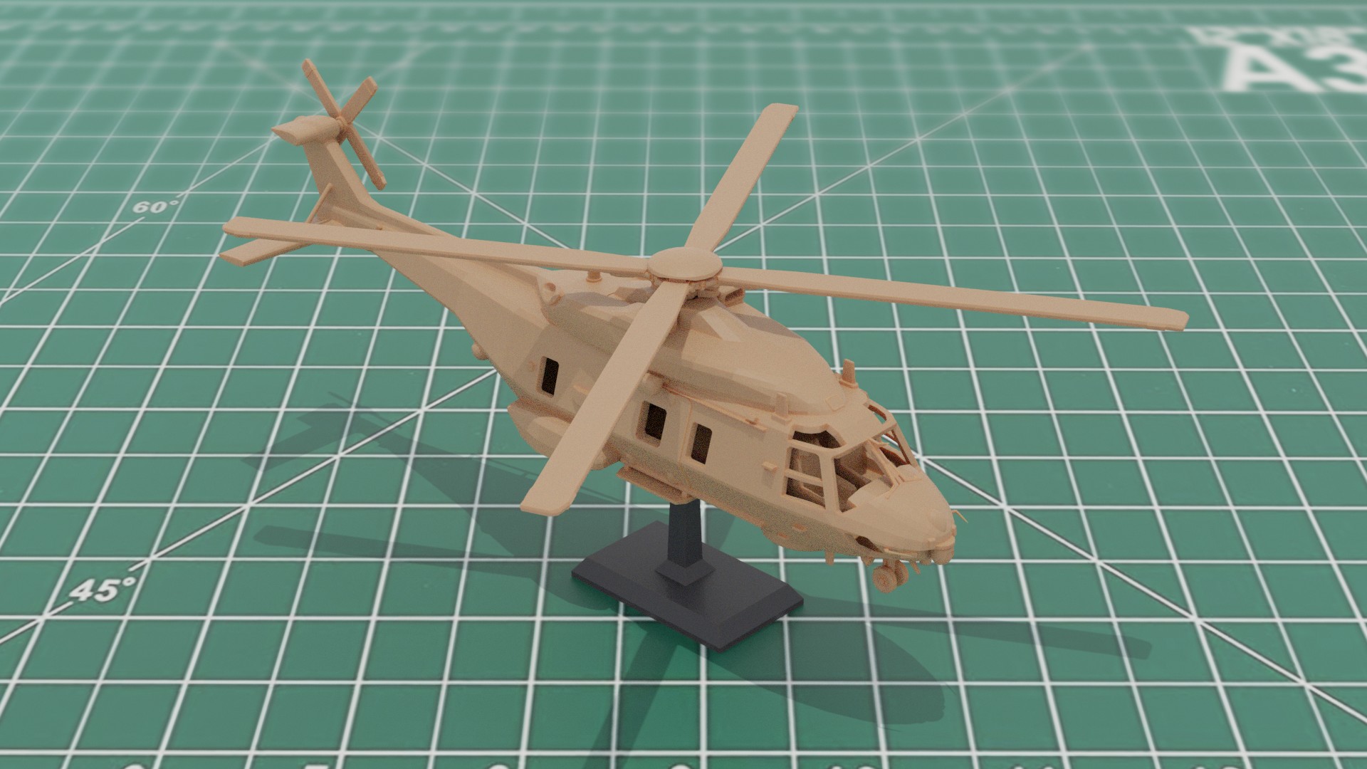 NH-90 Naval Helicopter 3D Print Model