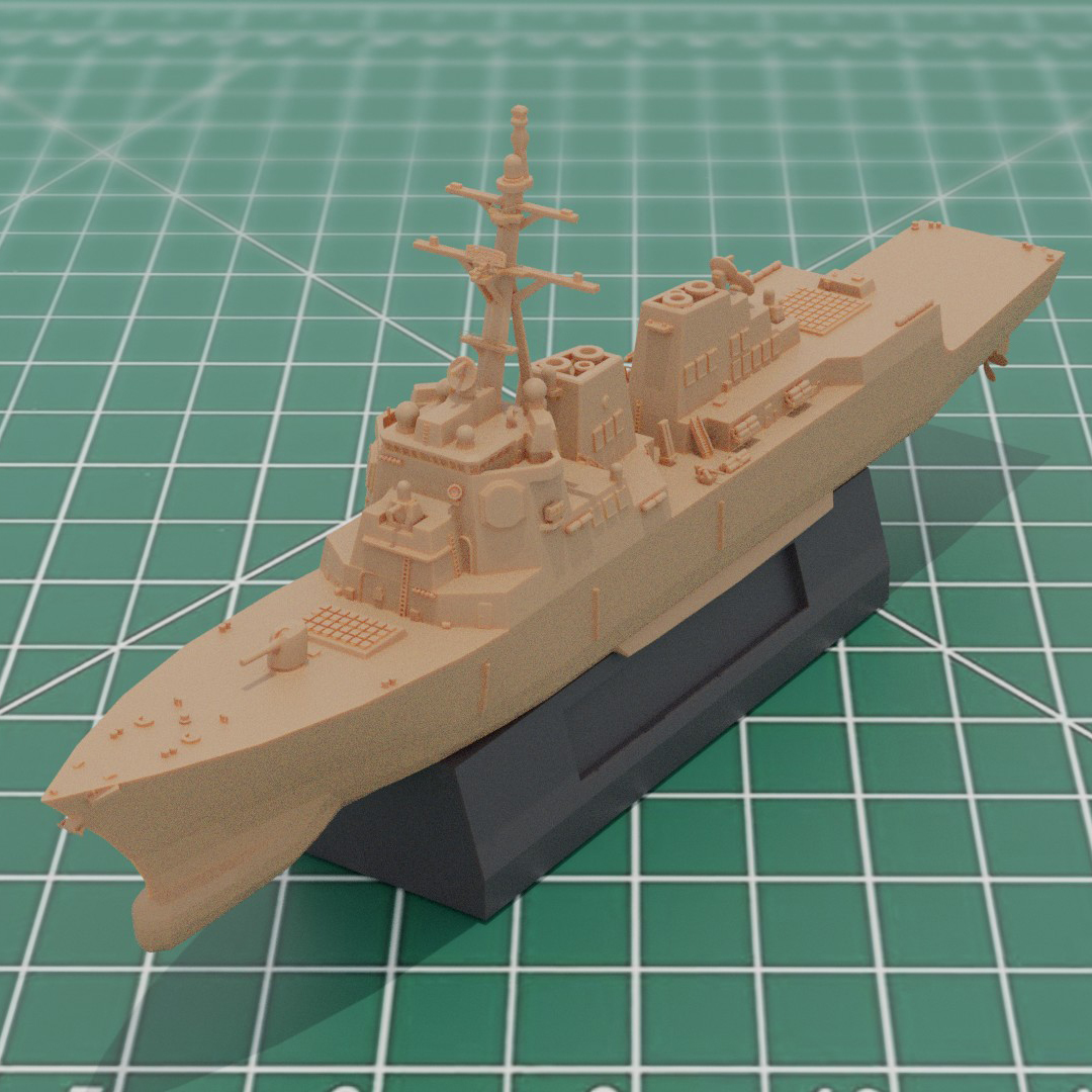 Arleigh Burke Class DDG 3D Print 1:800 Scale