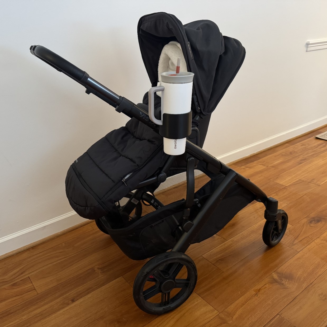 XL Cup Holder for UPPAbaby Vista V3 – Fits Stanley 40oz Tumbler – Heavy Duty PETG – Right or Left Side Mount – Official Jake Ward Design